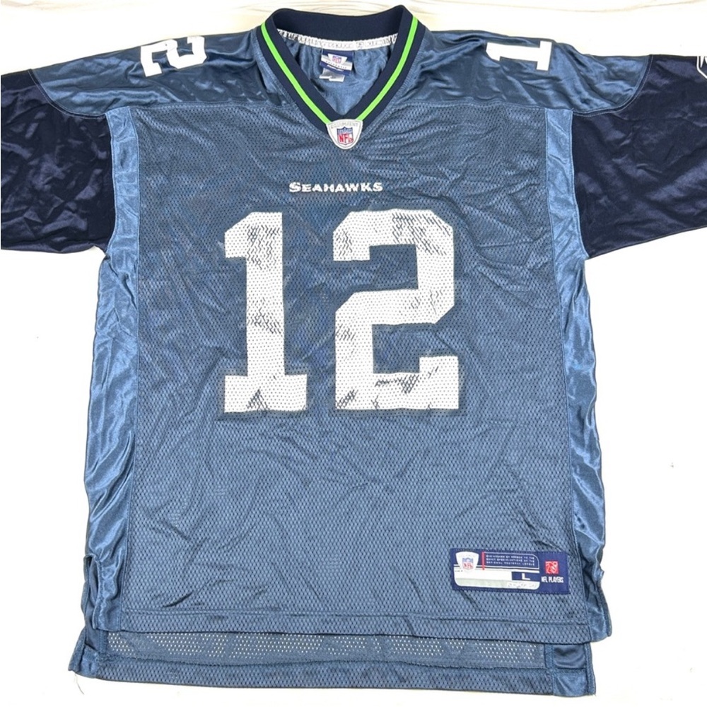 Vintage Seattle Seahawks 12th man “fan” Jersey size large